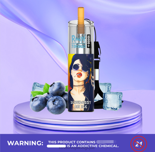 RandM Cigarette Electronique | pastèque fraise RandM Tornado 10000 plus dispositif de vape de contrôle du flux d\'air 1 pièce D8Z679