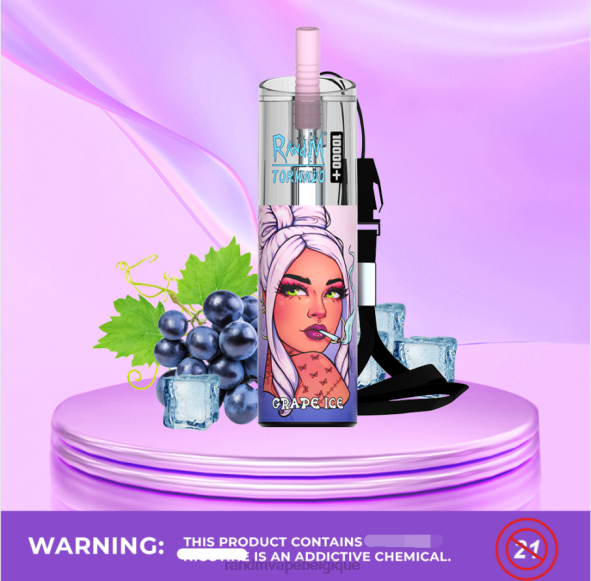 RandM Cigarette Electronique | pastèque fraise RandM Tornado 10000 plus dispositif de vape de contrôle du flux d\'air 1 pièce D8Z679