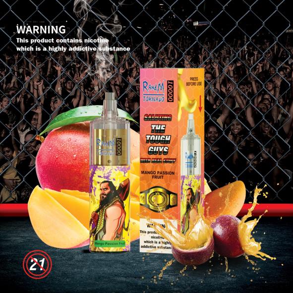 RandM Vape Discount Code | mangue fruit de la passion RandM Tornado Dispositif de vape de contrôle du débit d'air 10000 1 pièce D8Z6117