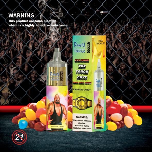 RandM Vape Wholesale | bonbons arc-en-ciel RandM Tornado Dispositif de vape de contrôle du débit d'air 10000 1 pièce D8Z6116