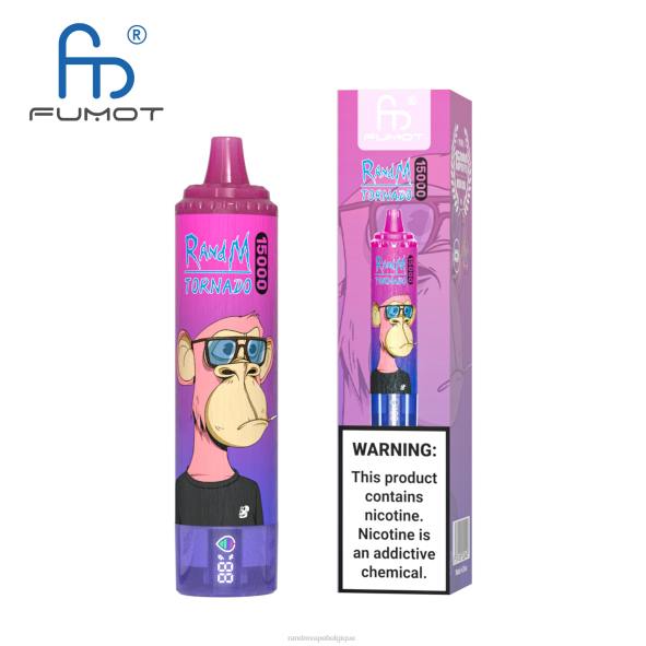 RandM Cigarette Electronique | framboise aigre-douce Fumot RandM Tornado Appareil de vape 15000 avec batterie et affichage ejuice version 3 D8Z649