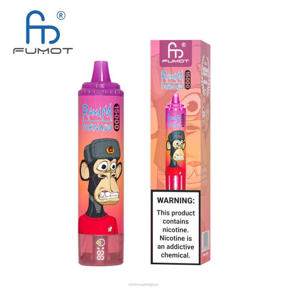 RandM Cigarette Electronique | framboise aigre-douce Fumot RandM Tornado Appareil de vape 15000 avec batterie et affichage ejuice version 3 D8Z649