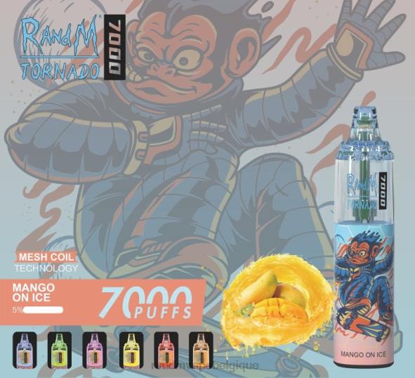 RandM Cigarette Electronique | citron pomme rouge RandM Tornado Dispositif de vape de contrôle du flux d\'air 7000 1 pièce D8Z6179