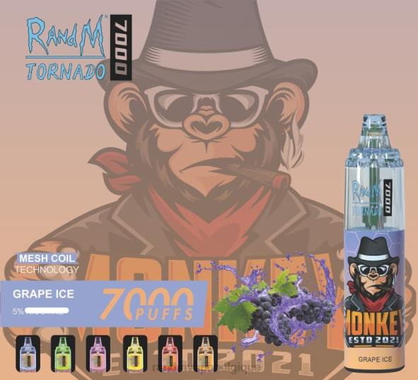 RandM Cigarette Electronique | citron pomme rouge RandM Tornado Dispositif de vape de contrôle du flux d\'air 7000 1 pièce D8Z6179