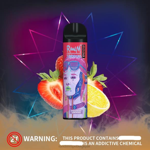 RandM Cigarette Electronique | menthe fraîche RandM Tornado Dispositif de vape de contrôle du flux d\'air 8000 1 pièce D8Z6249