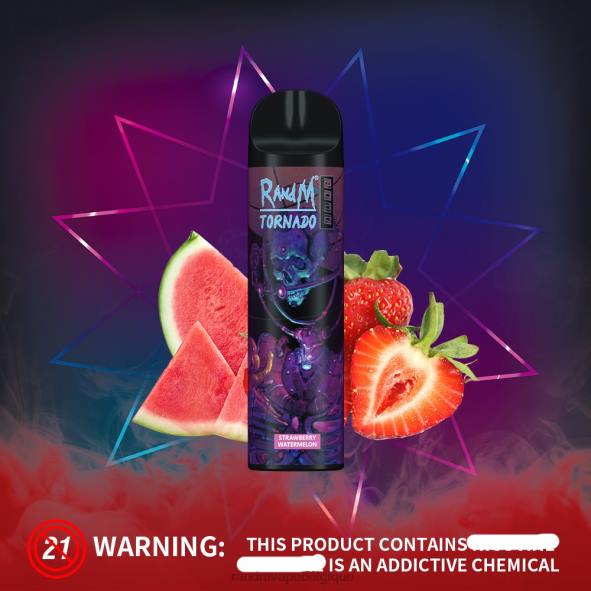 RandM Cigarette Electronique | menthe fraîche RandM Tornado Dispositif de vape de contrôle du flux d\'air 8000 1 pièce D8Z6249