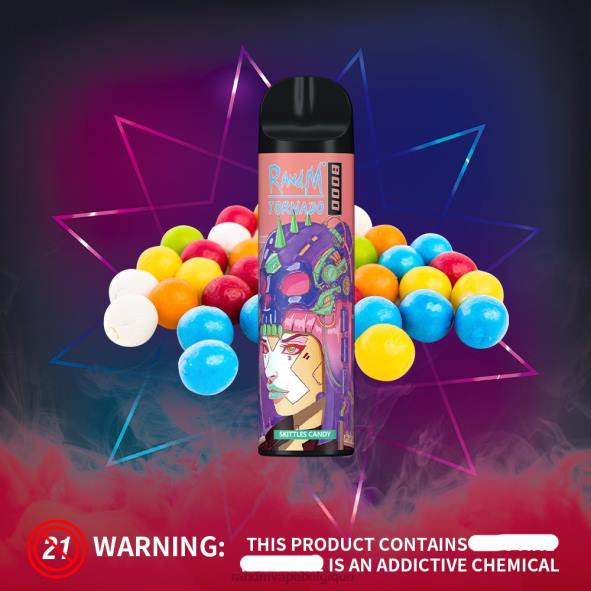 RandM Cigarette Electronique | menthe fraîche RandM Tornado Dispositif de vape de contrôle du flux d\'air 8000 1 pièce D8Z6249