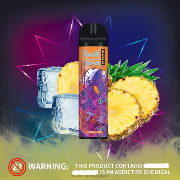 RandM Cigarette Electronique | menthe fraîche RandM Tornado Dispositif de vape de contrôle du flux d\'air 8000 1 pièce D8Z6249