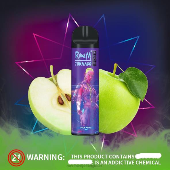 RandM Cigarette Electronique | menthe fraîche RandM Tornado Dispositif de vape de contrôle du flux d\'air 8000 1 pièce D8Z6249