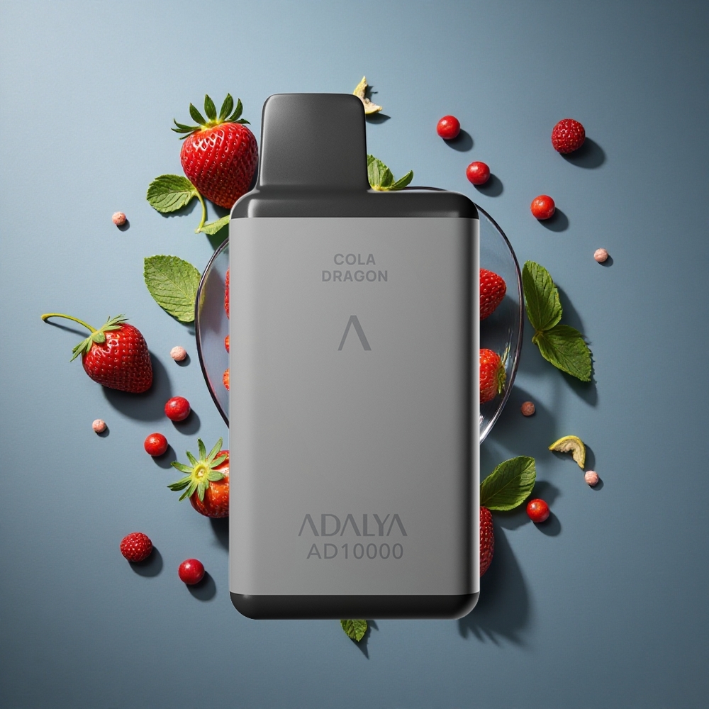 Fraise Éclatante Adalya AD 10000 Puffs vente en gros Belgique Tube Aluminium 14 ml