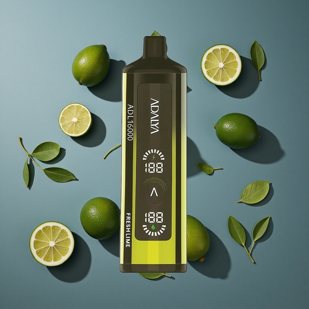 Citron Vert Adalya ADL PRO 16000 Puffs vente en gros Belgique Ecran Digital USB-C