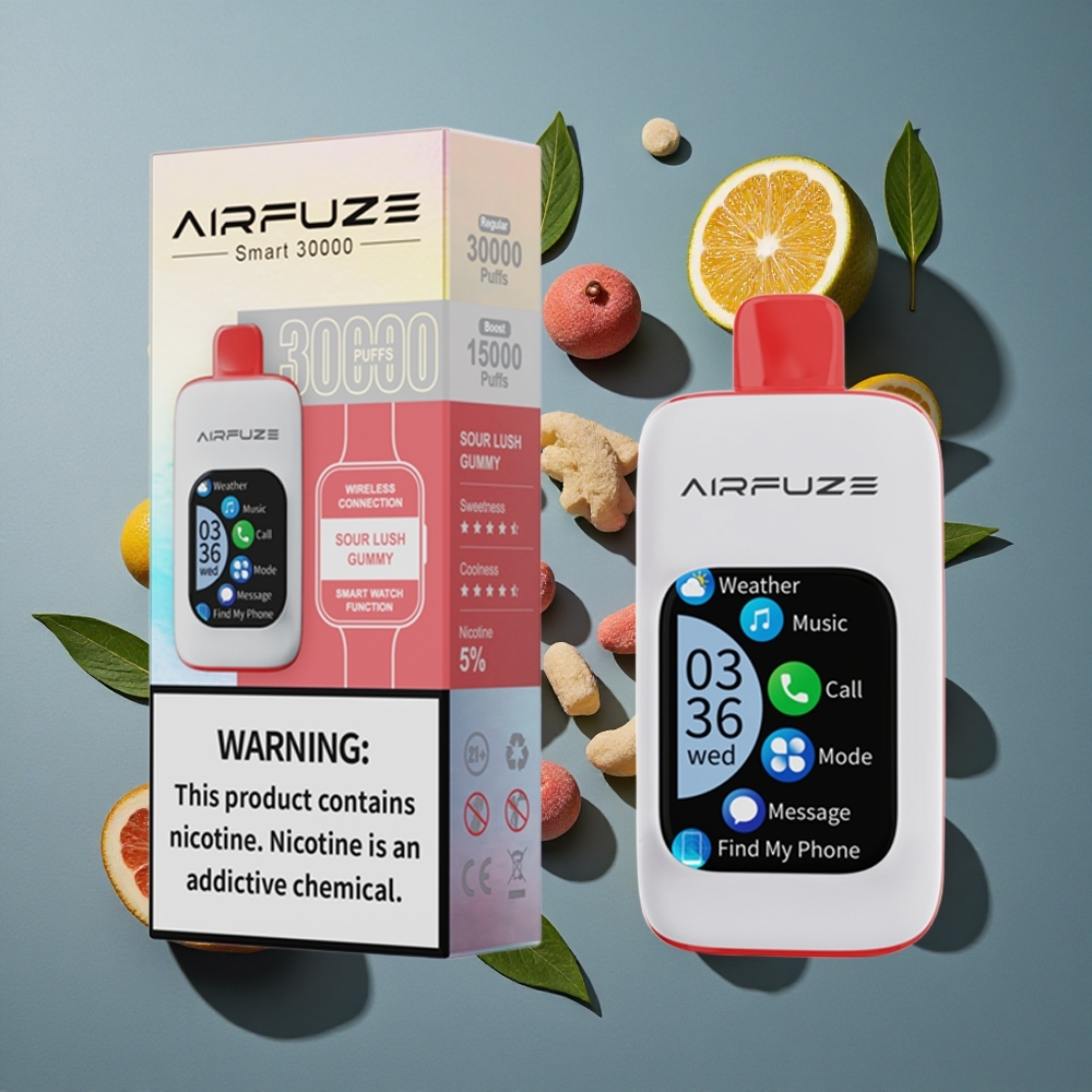 Bonbon Acidulé Juteux AirFuze Smart 30000 Puffs Pod 5% Nicotine vente en gros Belgique 900mAh Type-C