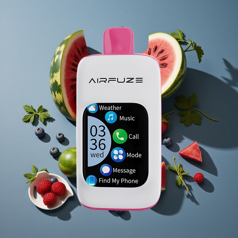 Myrtille Pastèque AirFuze Smart 30000 Puffs 5% Nicotine vente en gros Belgique TFT Tactile