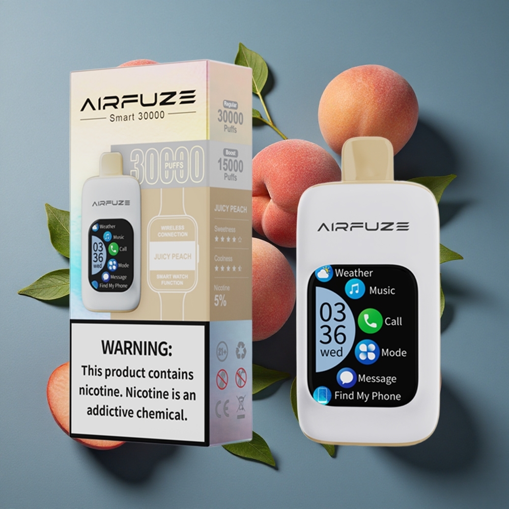 Pêche Juteuse AirFuze Smart 30000 Puffs TFT tactile vente en gros Belgique Type-C 900mAh