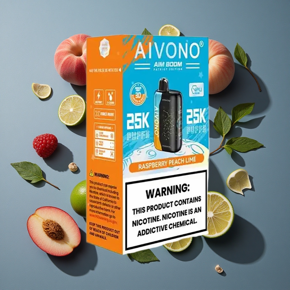 Framboise Pêche Citron Vert Aivono AIM BOOM 25000 Puffs vente en gros Belgique 28ml E-Liquide