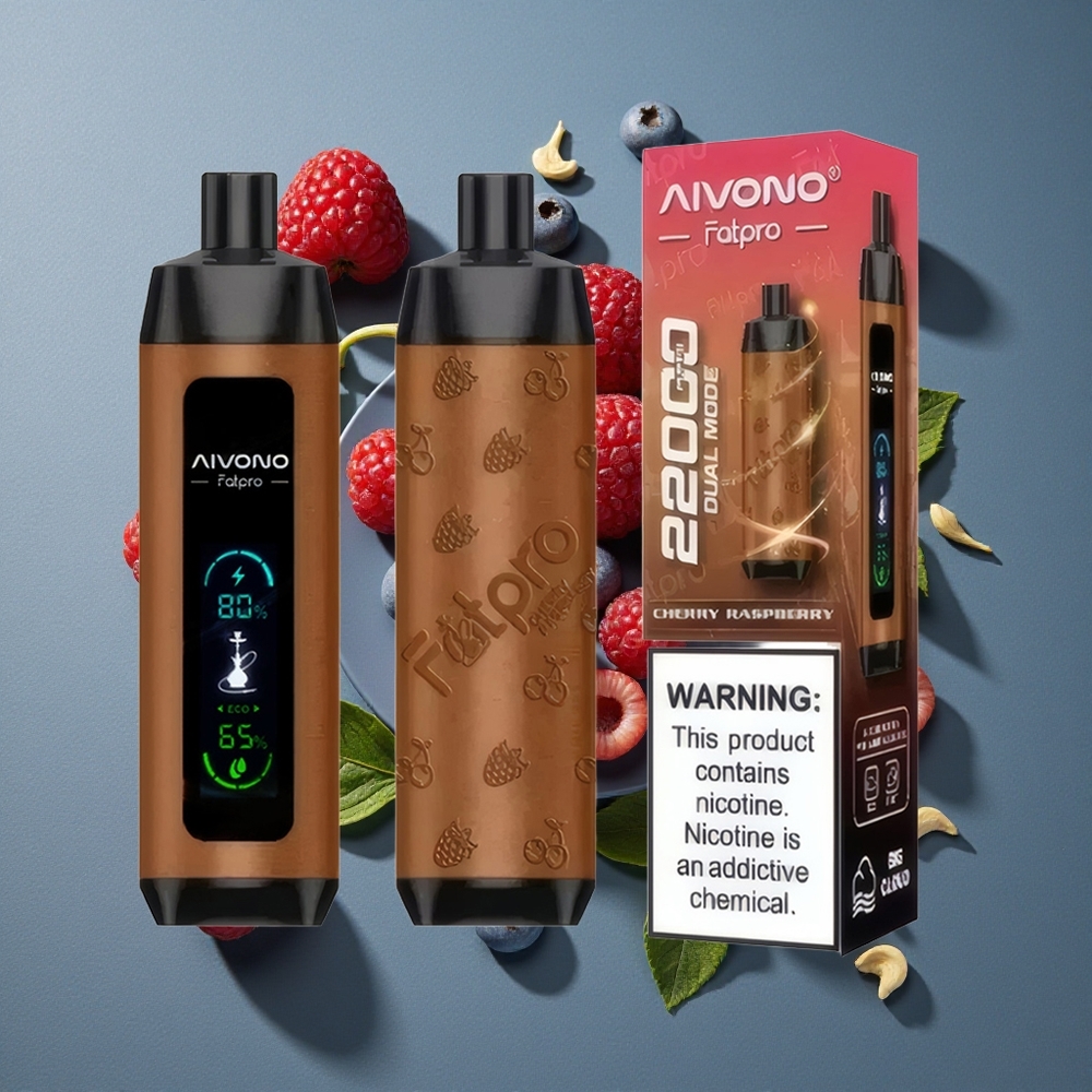 Cerise Framboise Aivono AIM FATPRO 22000 Puffs 28ml E-liquide vente en gros Belgique 600mah Rechargeable