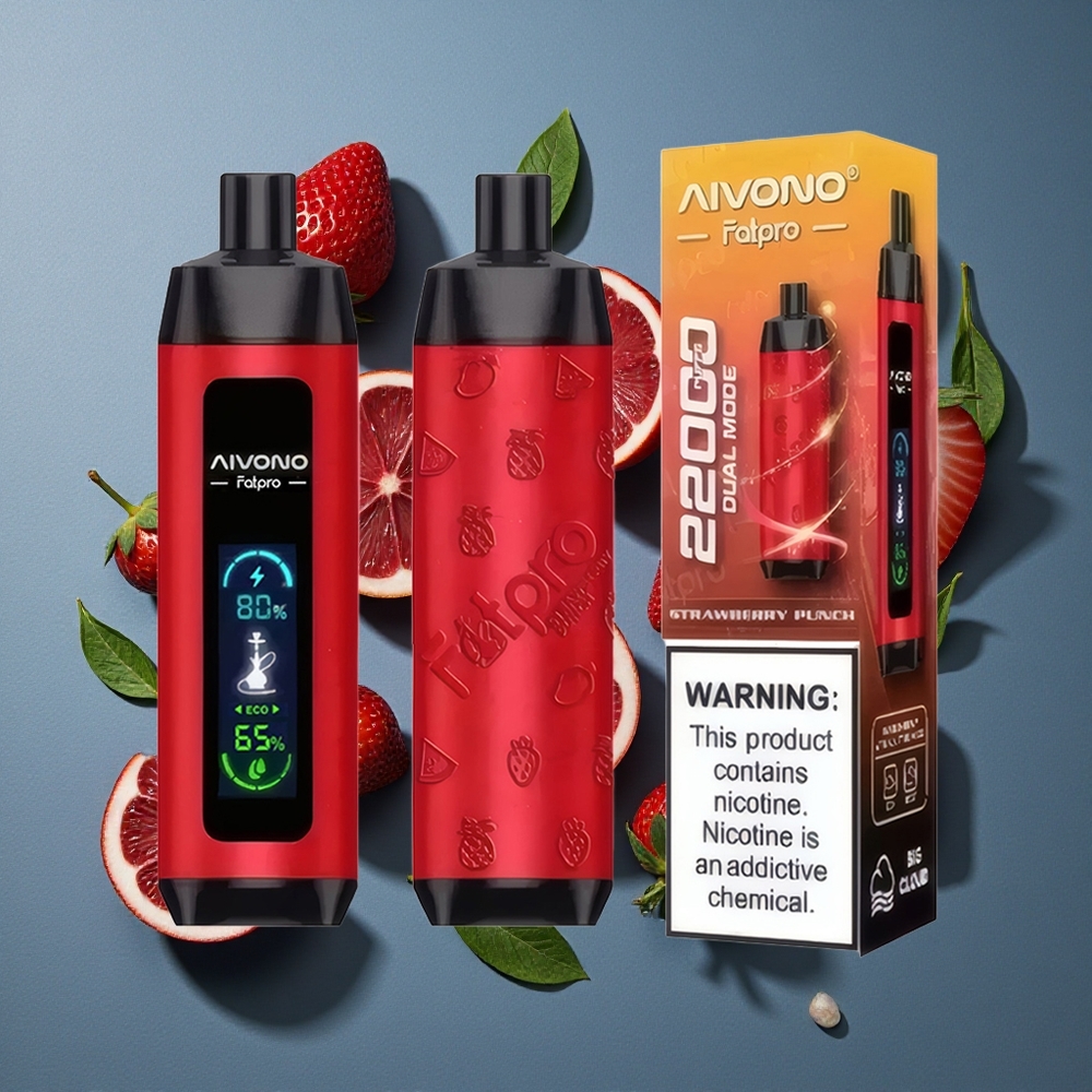 Fraise Punch Aivono AIM FATPRO 22000 Puffs 28ml E-liquide vente en gros Belgique Eco/Boost Dual Modes