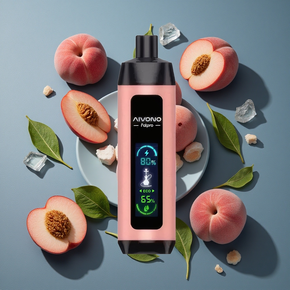 Pêche Glacée Aivono AIM FATPRO 22000 Puffs 28ml E-liquide vente en gros Belgique Rechargeable