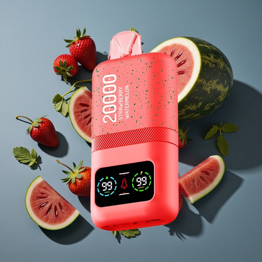 Fraise Pastèque Aivono AIM MAGIC 20000 Puffs vente en gros Belgique Dual Mesh Coils LCD