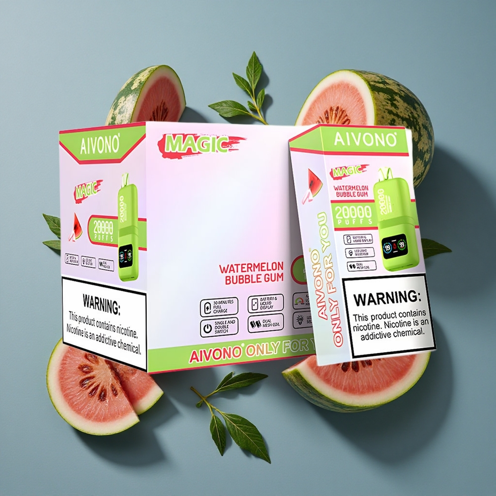 Pastèque Gomme Bulle Aivono AIM MAGIC 20000 Puffs 26ml E-liquide vente en gros Belgique Rechargeable Type-C