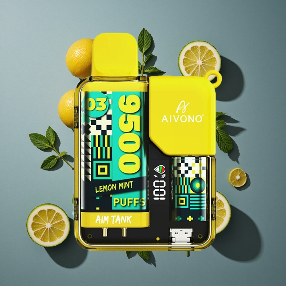 Citron Menthe Aivono AIM-TANK 9500 Puffs 18ml capacité en e-liquide vente en gros Belgique