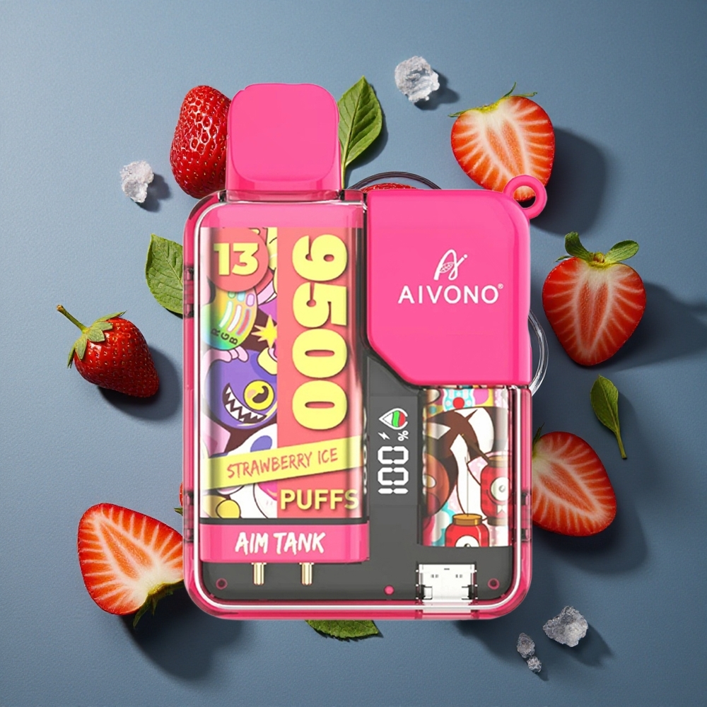 Fraise Glace Aivono AIM-TANK 9500 Puffs 18ml LCD vente en gros Belgique