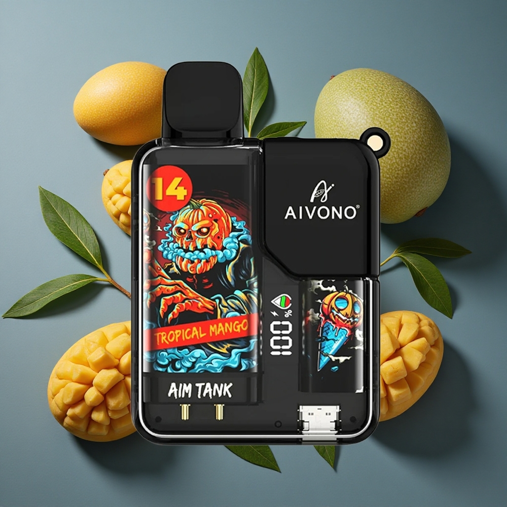Mangue Tropicale Aivono AIM-TANK 9500 Puffs 18ml LCD Display vente en gros Belgique