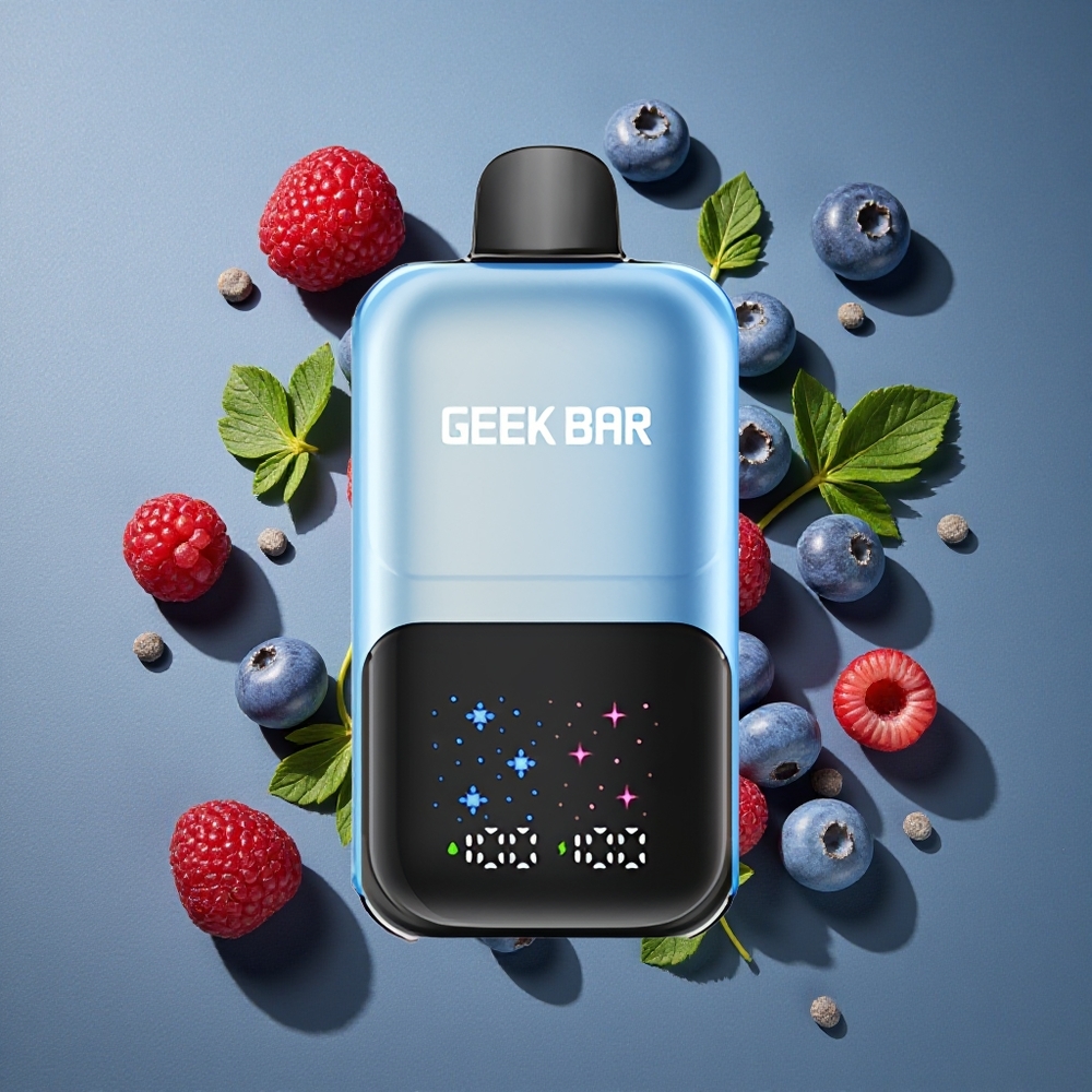 Myrtille Framboise Glacée GEEK BAR 2GO Series 50000 Puffs vente en gros Belgique Ecran Interactif