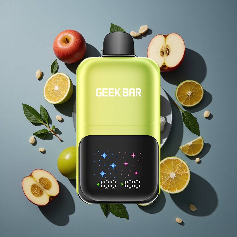 Pomme Acidulée Glacée GEEK BAR 2GO Two Series 50000 Puffs vente en gros Belgique Ecran Interactif