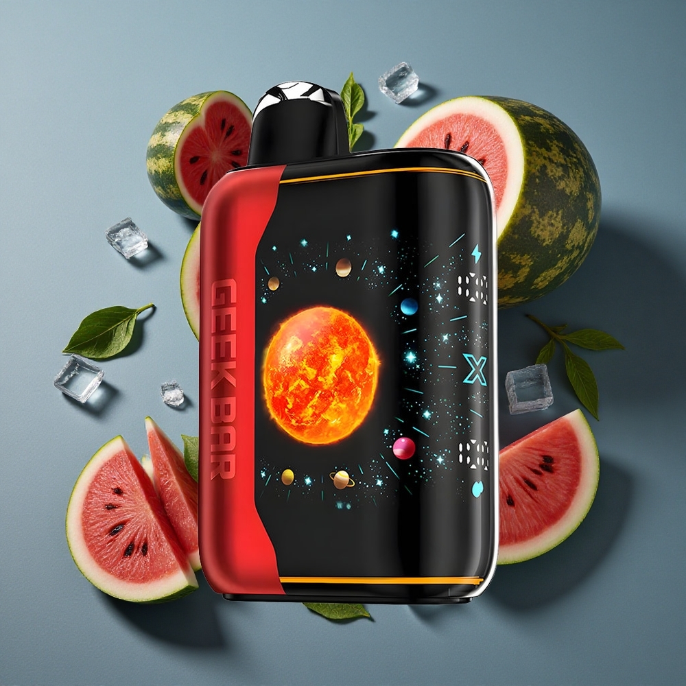 Pastèque Glacée GEEK BAR Platinum Edition Jusqu'à 25000 Puffs vente en gros Belgique Dual Mesh Coil