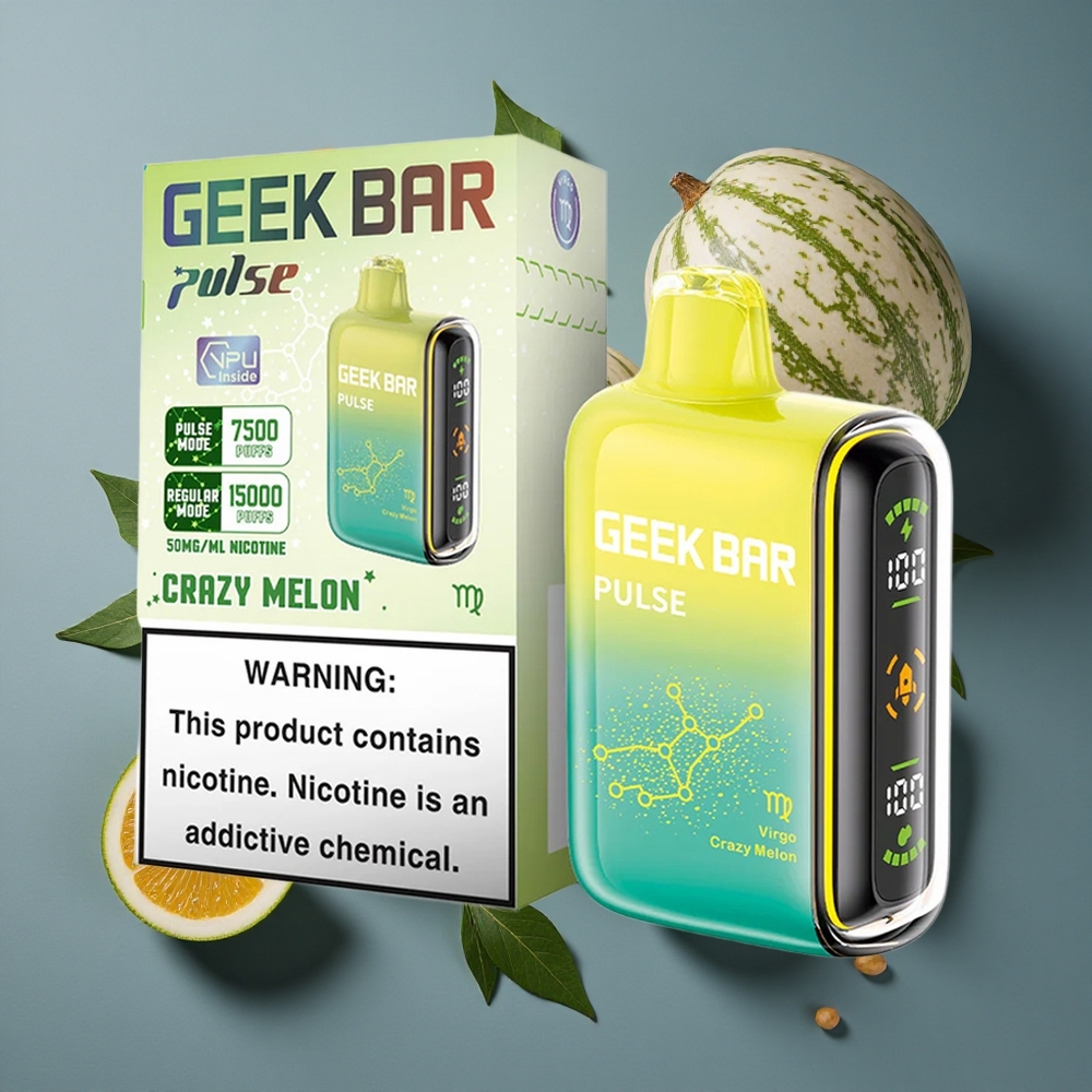 Menthe Fraîche Geek Bar Pulse 15000 Puffs 16ML vente en gros Belgique USB Type-C
