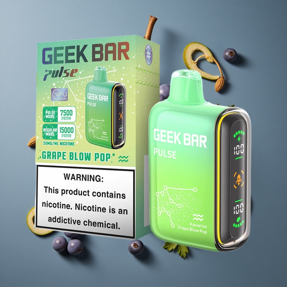 Menthe Fraîche Geek Bar Pulse 15000 Puffs 16ML vente en gros Belgique USB Type-C