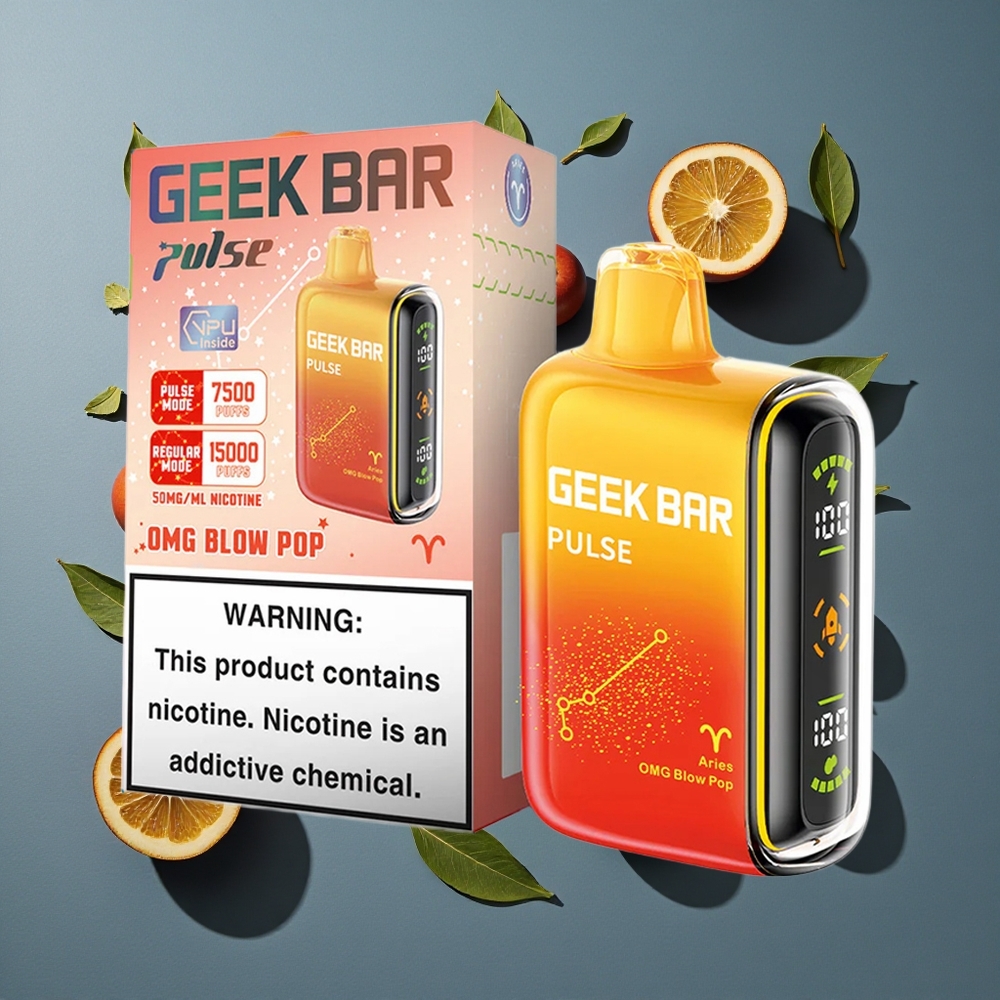 Menthe Fraîche Geek Bar Pulse 15000 Puffs 16ML vente en gros Belgique USB Type-C