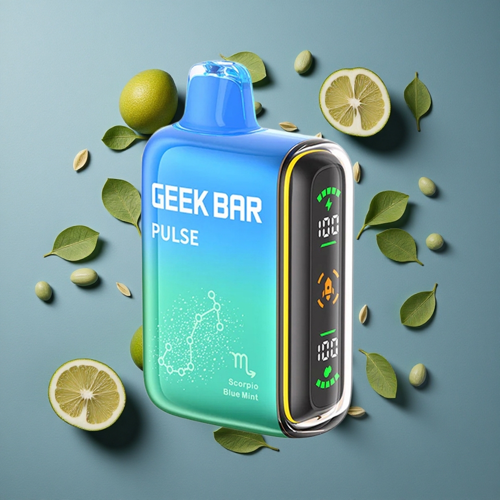 Menthe Fraîche Geek Bar Pulse 15000 Puffs 16ML vente en gros Belgique USB Type-C