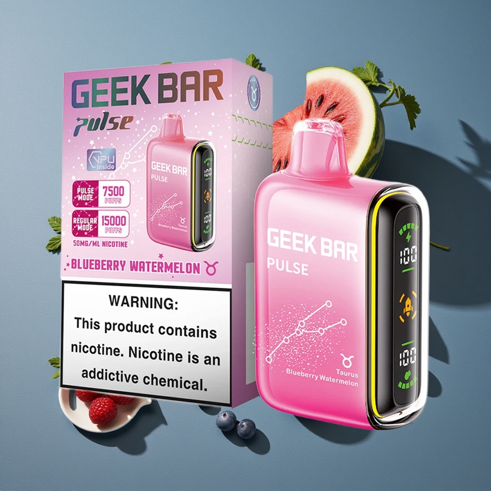 Menthe Fraîche Geek Bar Pulse 15000 Puffs 16ML vente en gros Belgique USB Type-C
