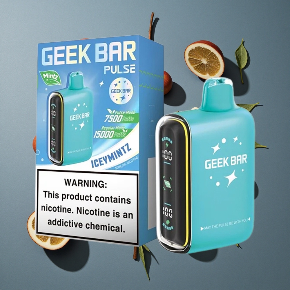 Menthe Geek Bar Pulse 15000 Puffs 16ML vente en gros Belgique 5% Nicotine