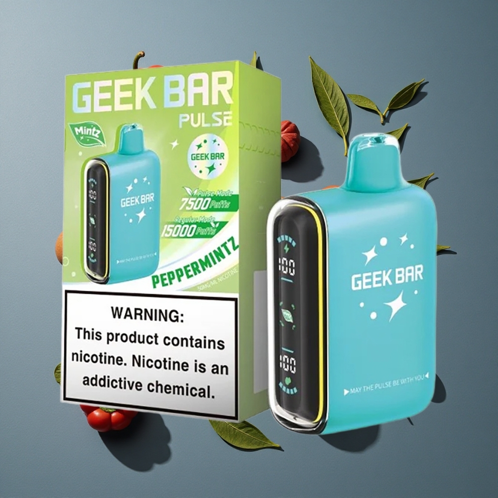 Menthe Geek Bar Pulse 15000 Puffs 16ML vente en gros Belgique 5% Nicotine