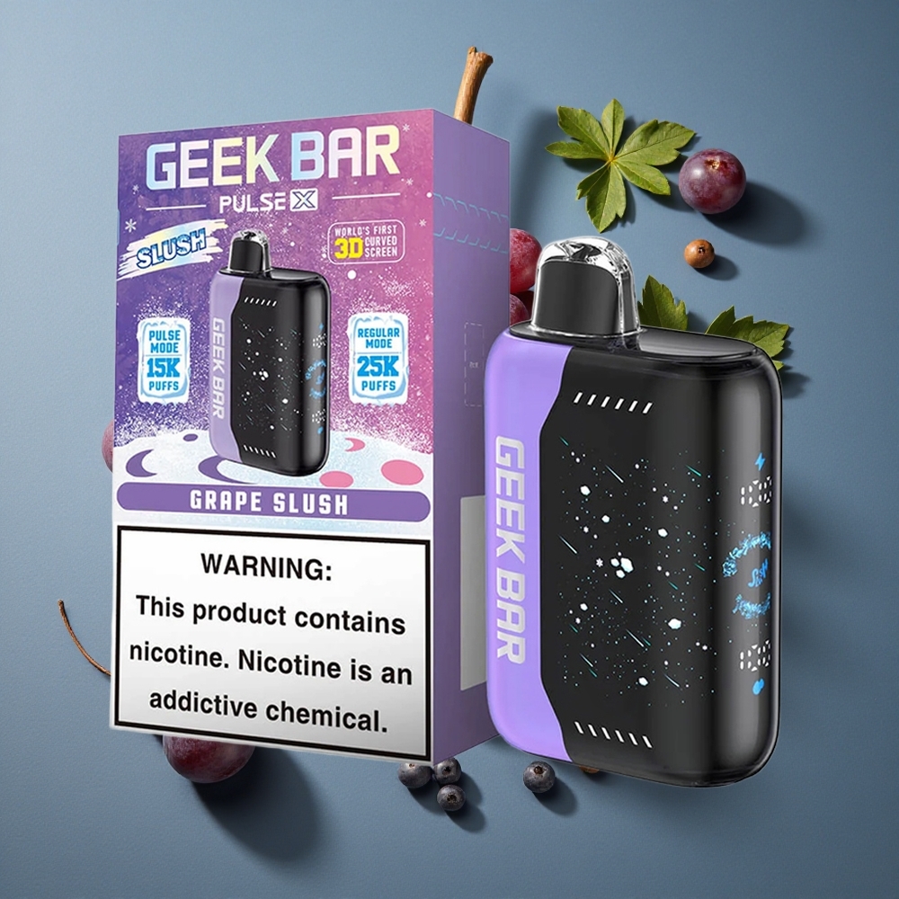 Framboise-Lime GEEK BAR Pulse X 25000 Puffs Jusqu\'à 18mL e-liquide vente en gros Belgique Dual Mesh Coil