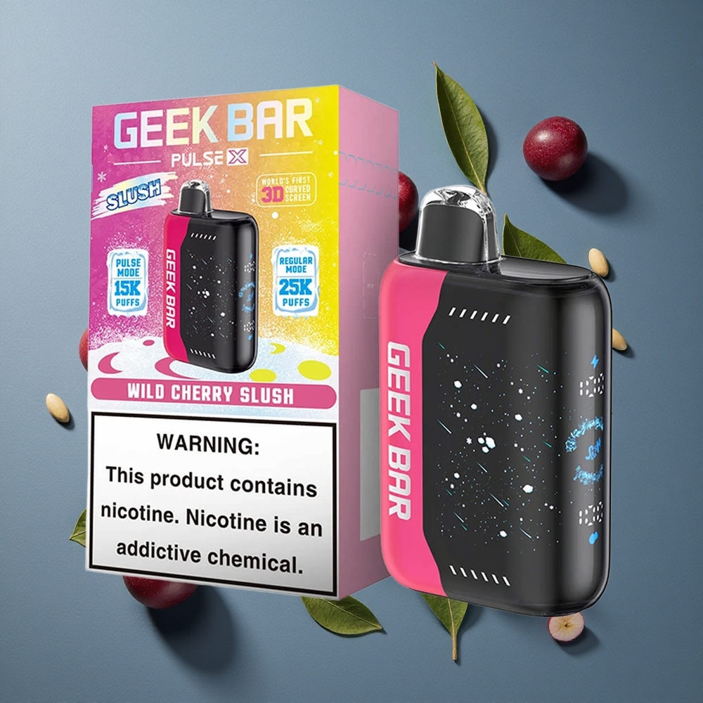 Framboise-Lime GEEK BAR Pulse X 25000 Puffs Jusqu\'à 18mL e-liquide vente en gros Belgique Dual Mesh Coil