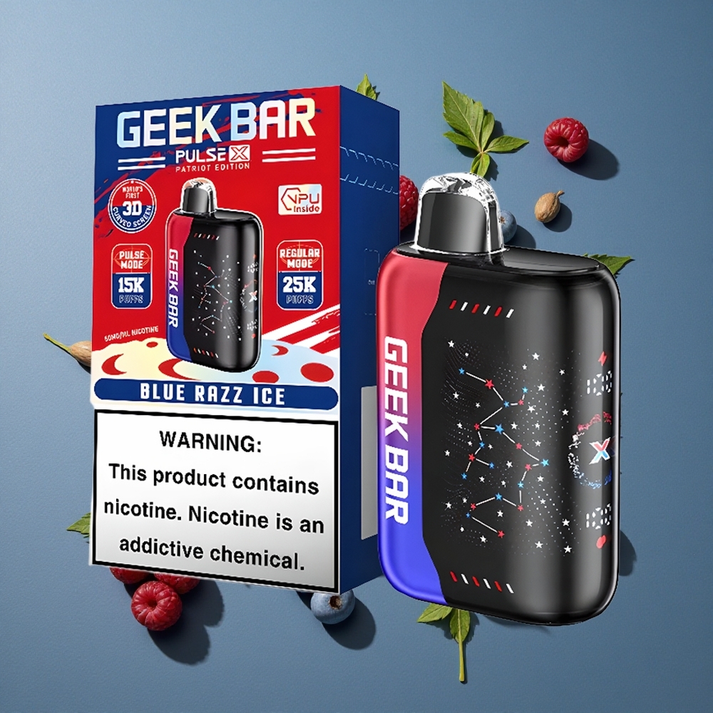 Menthe Glaciale Geek Bar Pulse X 25000 Puffs Jus Pré-rempli 18mL vente en gros Belgique Dual Mesh Coil