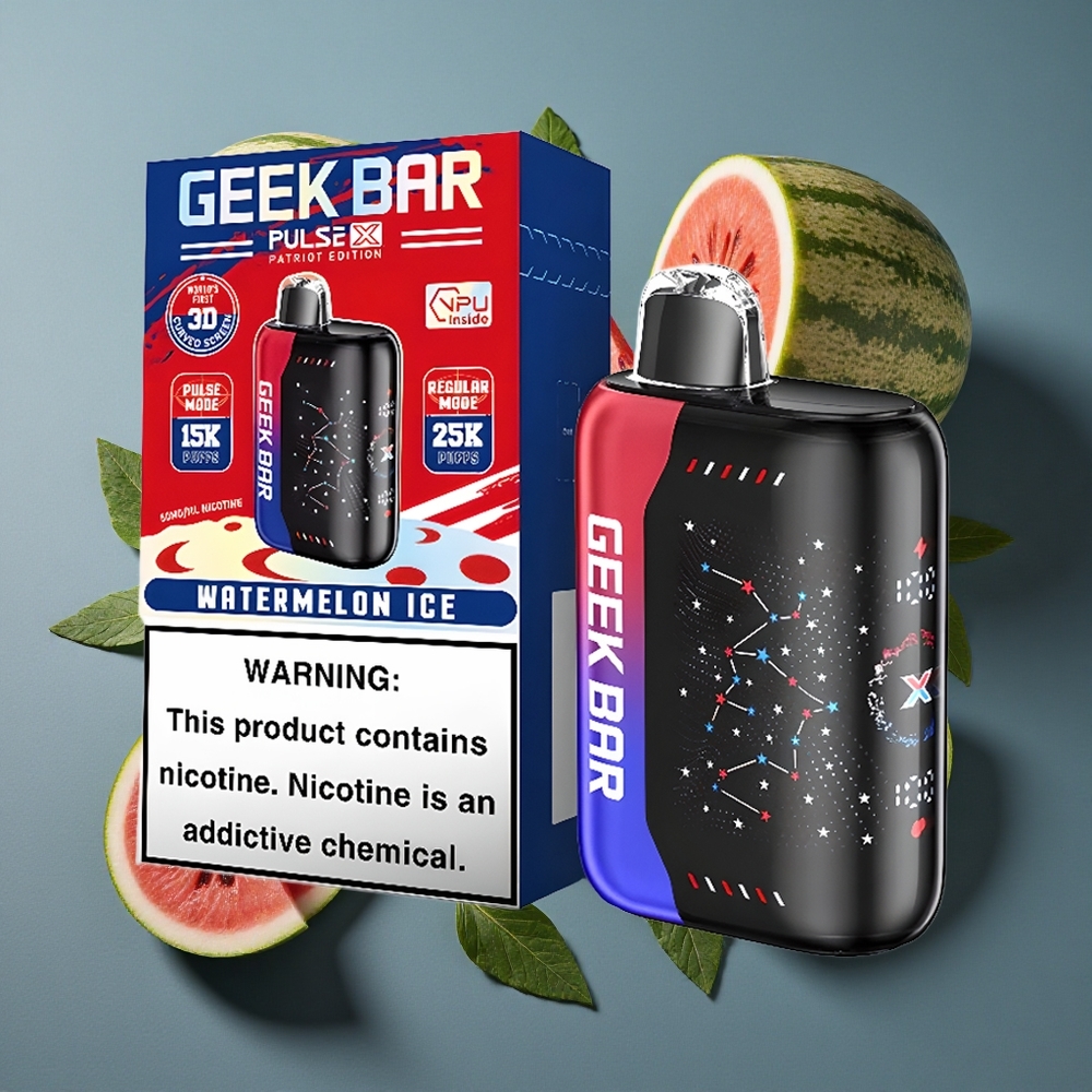 Menthe Glaciale Geek Bar Pulse X 25000 Puffs Jus Pré-rempli 18mL vente en gros Belgique Dual Mesh Coil