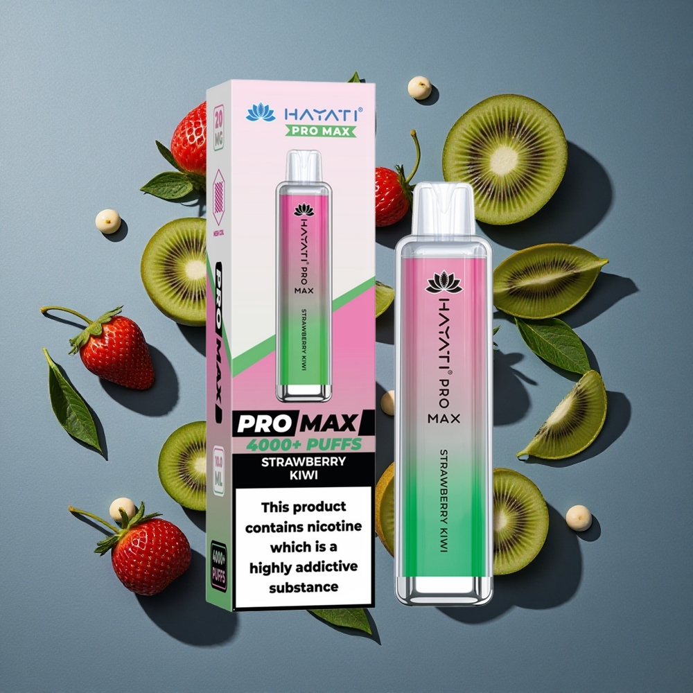 Fraise Kiwi Hayati Pro Max 4000 Puffs 2%, 5% Nicotine vente en gros Belgique Rechargeable
