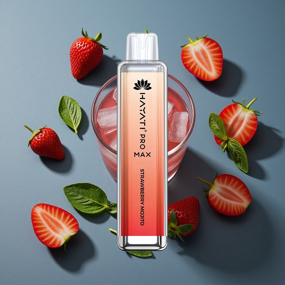 Fraise Mojito Hayati Pro Max 4000 Puffs Double Bobine Mesh 1.1 Ohm vente en gros Belgique