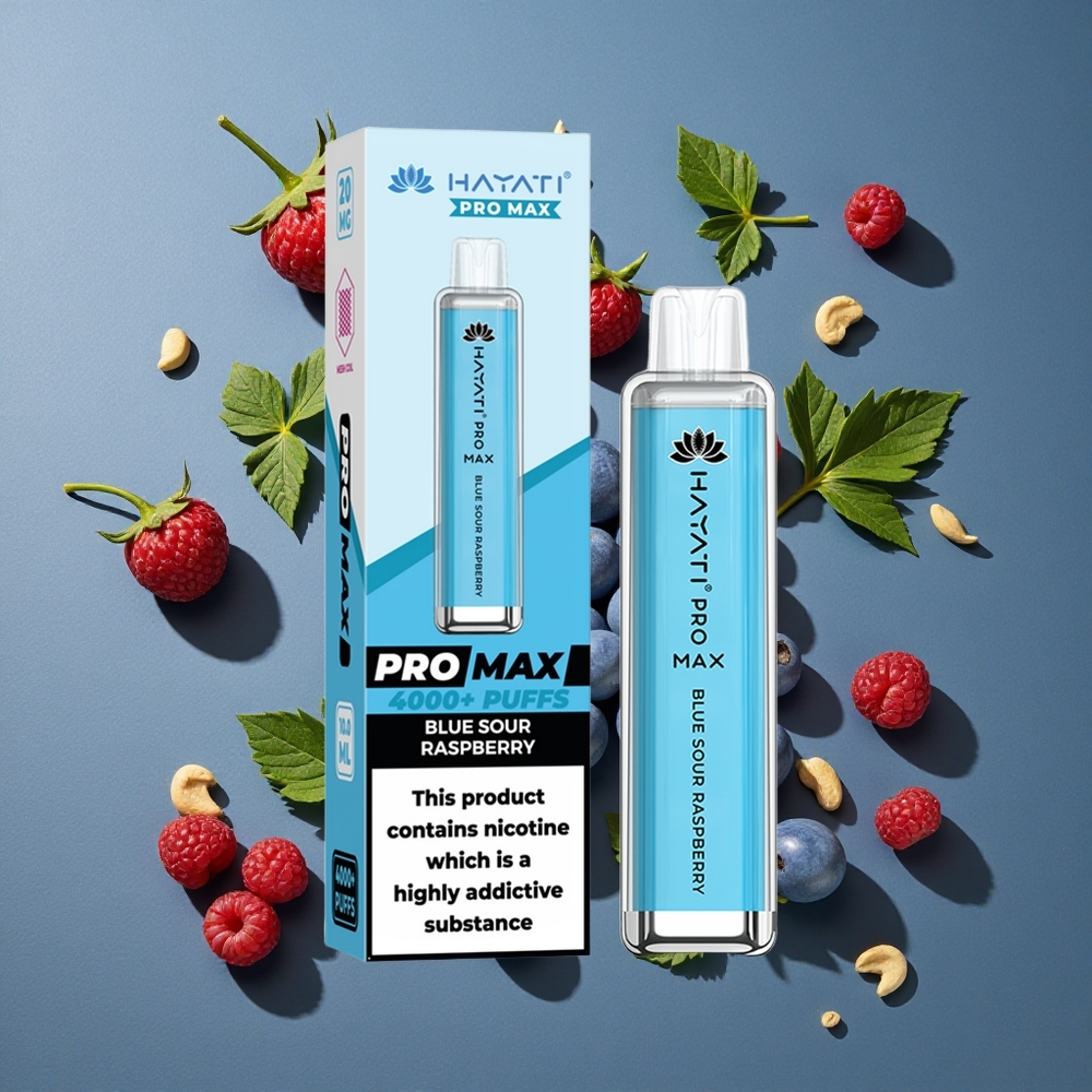 Framboise Acidulée Bleue Hayati Pro Max 4000 Puffs Double Mesh 1.1 Ohm vente en gros Belgique