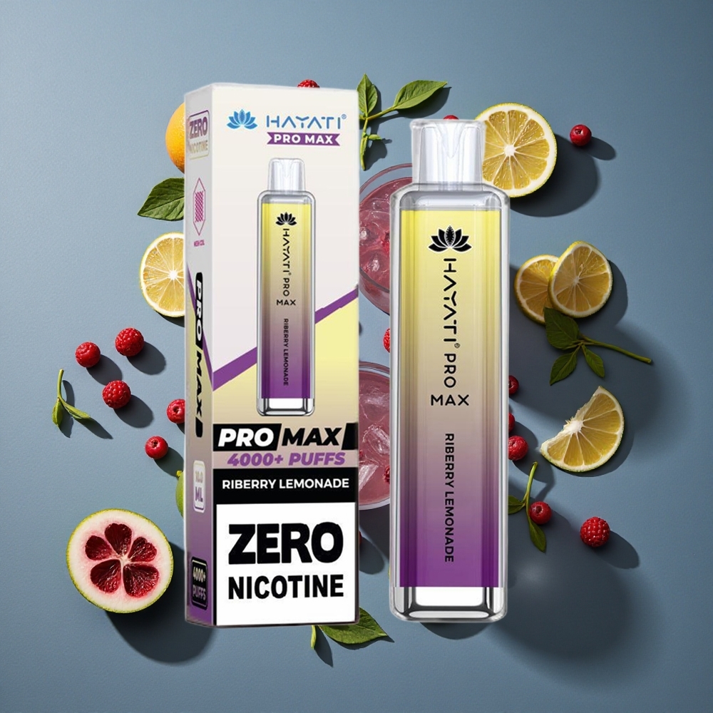 Framboise Citronnée Hayati Pro Max 4000 Puffs avec batterie rechargeable et LED vente en gros Belgique