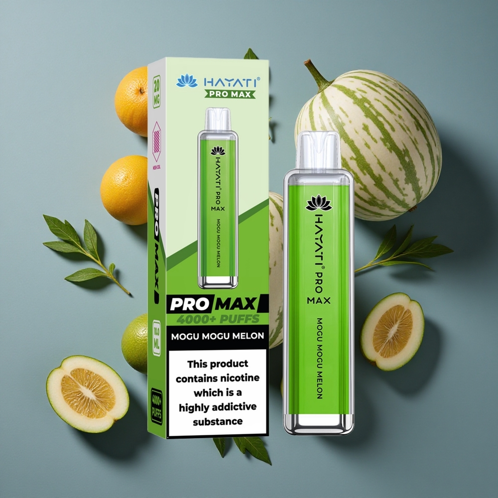 Melon Mogu Mogu Hayati Pro Max 4000 Puffs vente en gros Belgique Dual 1.1 Ohm Mesh Coil
