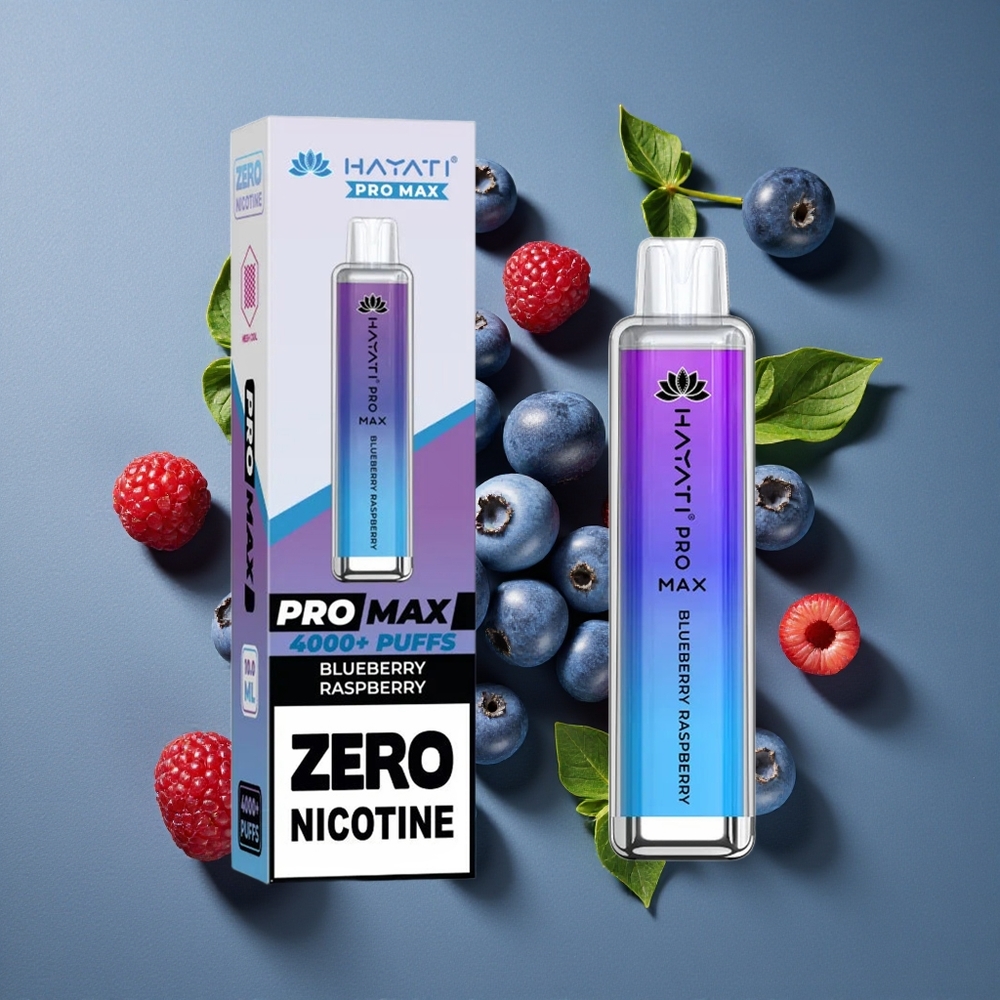 Myrtille Framboise Hayati Pro Max 4000 Puffs Rechargeable LED vente en gros Belgique TPD-Compliance
