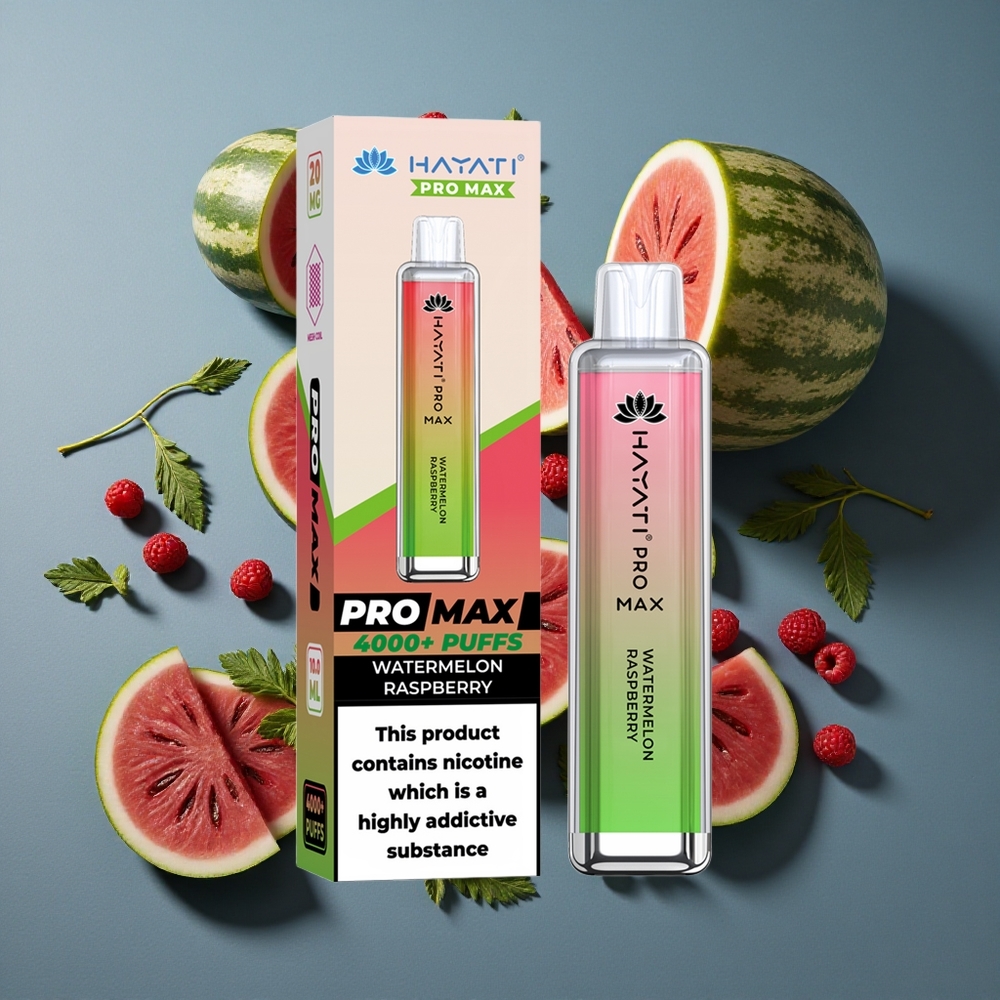 Pastèque Framboise Hayati Pro Max 4000 Puffs avec batterie rechargeable 1400mAh vente en gros Belgique