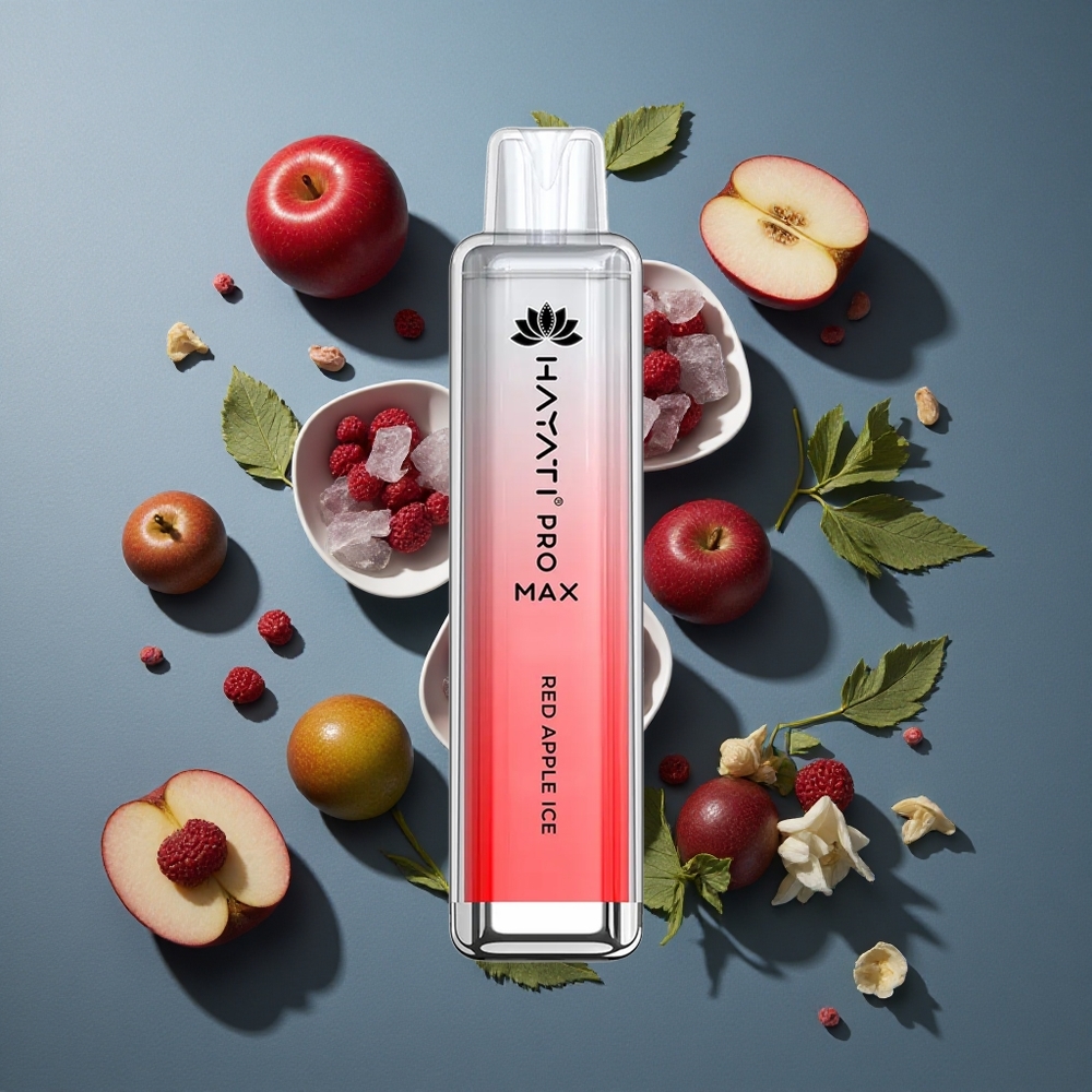 Pomme Rouge Glacée Hayati Pro Max 4000 Puffs LED cristallin vente en gros Belgique