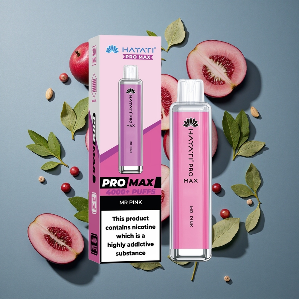 Rose Mr Pink Hayati Pro Max 4000 Puffs Rechargeable LED vente en gros Belgique